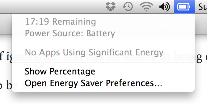 Macbook battery time remaining reads 17 hours 19 minutes